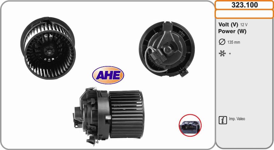 AHE 323.100 - Ventilatore abitacolo www.autoricambit.com