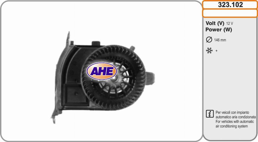 AHE 323.102 - Ventilatore abitacolo www.autoricambit.com