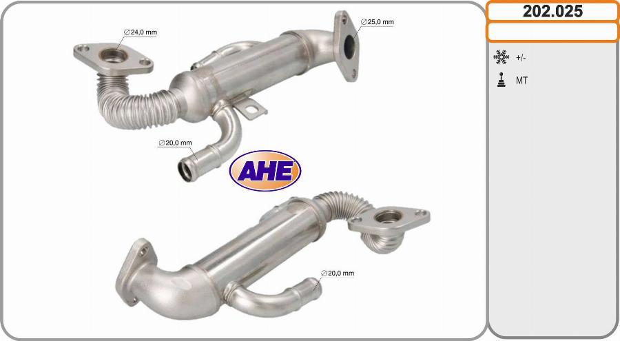 AHE 202.025 - Radiatore, Ricircolo gas scarico www.autoricambit.com