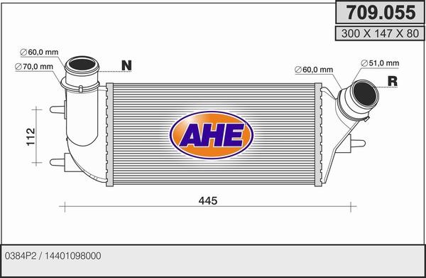 AHE 709.055 - Intercooler www.autoricambit.com