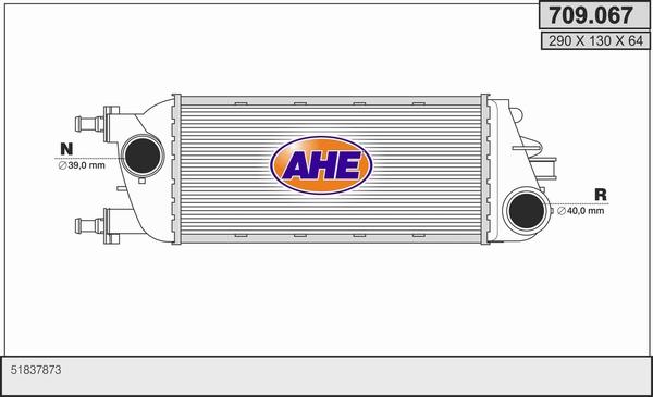 AHE 709.067 - Intercooler www.autoricambit.com