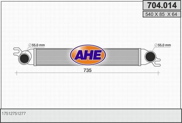 AHE 704.014 - Intercooler www.autoricambit.com