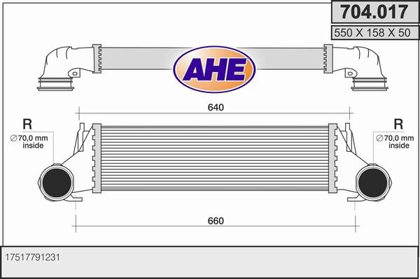 AHE 704.017 - Intercooler www.autoricambit.com