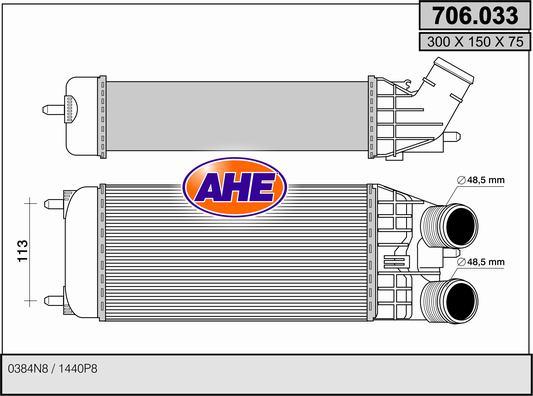 AHE 706.033 - Intercooler www.autoricambit.com