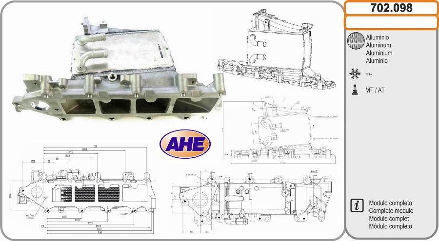 AHE 702.098 - Intercooler www.autoricambit.com