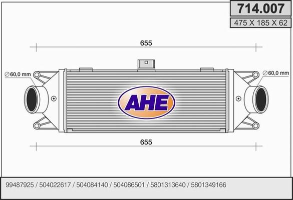 AHE 714.007 - Intercooler www.autoricambit.com