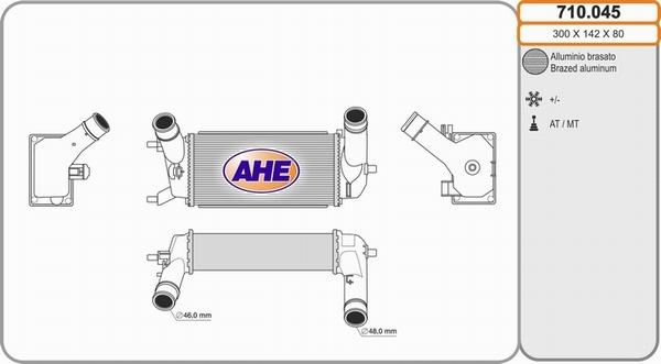 AHE 710.045 - Intercooler www.autoricambit.com