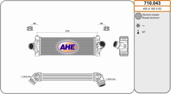 AHE 710.043 - Intercooler www.autoricambit.com