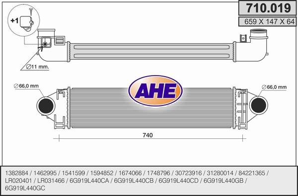 AHE 710.019 - Intercooler www.autoricambit.com