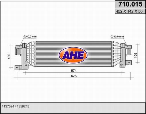 AHE 710.015 - Intercooler www.autoricambit.com