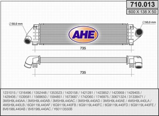 AHE 710.013 - Intercooler www.autoricambit.com