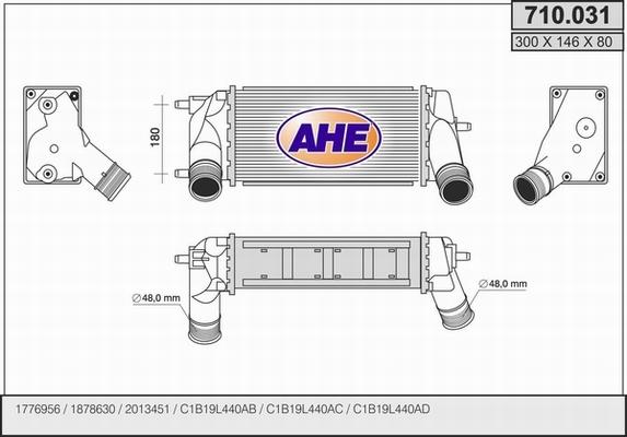 AHE 710.031 - Intercooler www.autoricambit.com