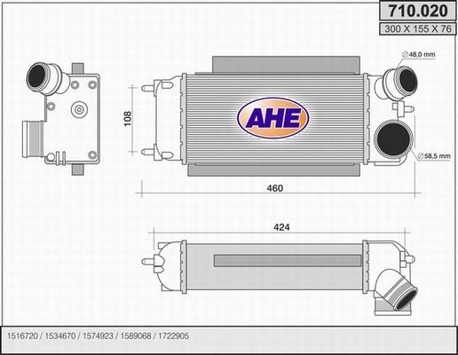 AHE 710.020 - Intercooler www.autoricambit.com