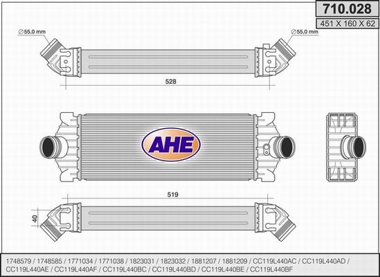 AHE 710.028 - Intercooler www.autoricambit.com