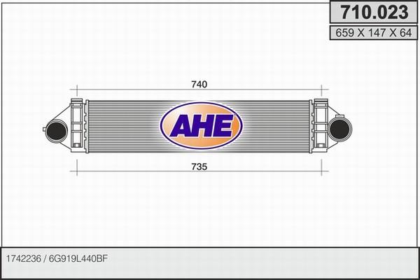 AHE 710.023 - Intercooler www.autoricambit.com