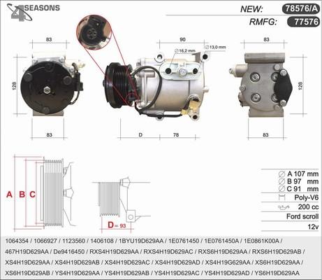 AHE 78576/A - Compressore, Climatizzatore www.autoricambit.com