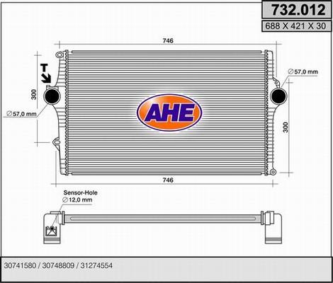 AHE 732.012 - Intercooler www.autoricambit.com