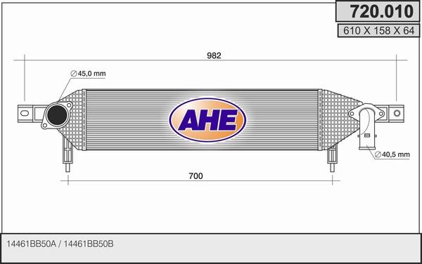 AHE 720.010 - Intercooler www.autoricambit.com