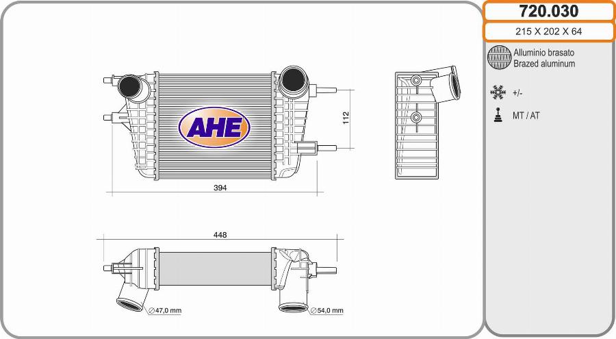 AHE 720.030 - Intercooler www.autoricambit.com