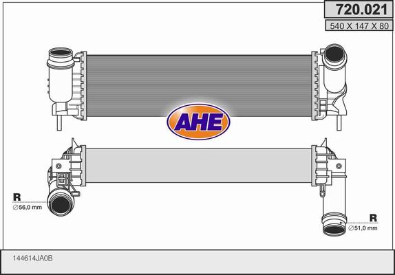 AHE 720.021 - Intercooler www.autoricambit.com