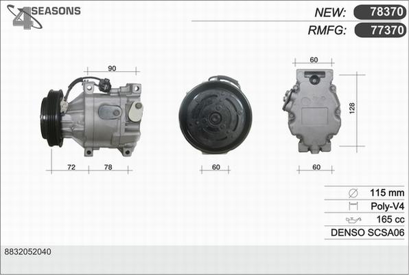 AHE 77370 - Compressore, Climatizzatore www.autoricambit.com