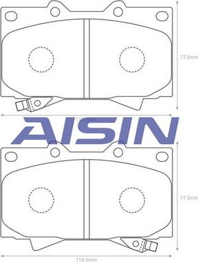 AISIN A1N005 - Kit pastiglie freno, Freno a disco www.autoricambit.com