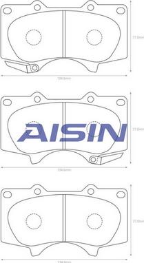 AISIN A1N011 - Kit pastiglie freno, Freno a disco www.autoricambit.com