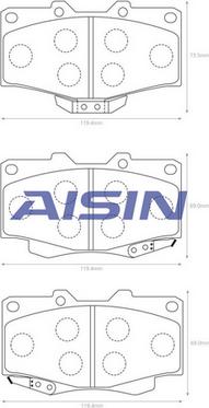 AISIN A1N029 - Kit pastiglie freno, Freno a disco www.autoricambit.com