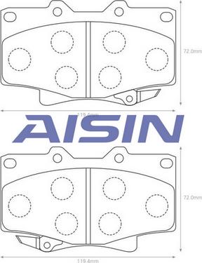 AISIN A1N023 - Kit pastiglie freno, Freno a disco www.autoricambit.com