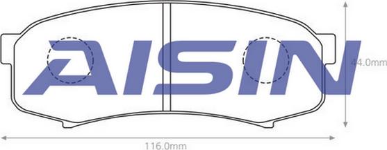 AISIN A2N012 - Kit pastiglie freno, Freno a disco www.autoricambit.com