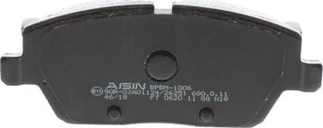 AISIN BPBM-1006 - Kit pastiglie freno, Freno a disco www.autoricambit.com