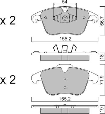 AISIN BPCI-1008 - Kit pastiglie freno, Freno a disco www.autoricambit.com