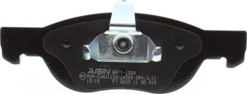 AISIN BPFI-1004 - Kit pastiglie freno, Freno a disco www.autoricambit.com