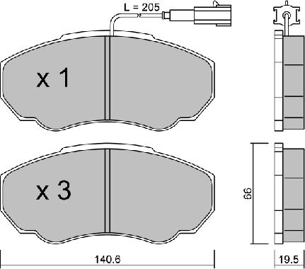 Aisin BPFI-1010 - Kit pastiglie freno, Freno a disco www.autoricambit.com