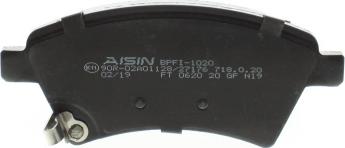 AISIN BPFI-1020 - Kit pastiglie freno, Freno a disco www.autoricambit.com