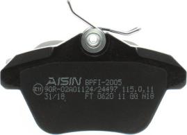 AISIN BPFI-2005 - Kit pastiglie freno, Freno a disco www.autoricambit.com