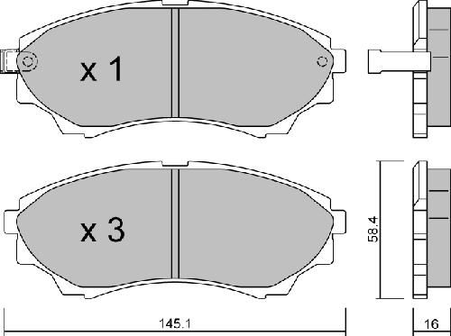 Aisin BPFO-1909 - Kit pastiglie freno, Freno a disco www.autoricambit.com