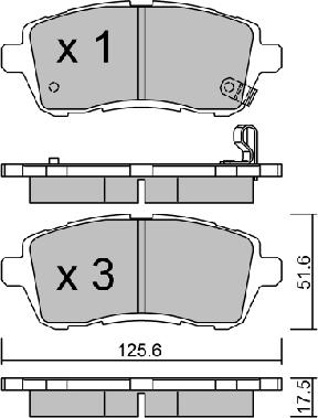 Aisin BPFO-1002 - Kit pastiglie freno, Freno a disco www.autoricambit.com