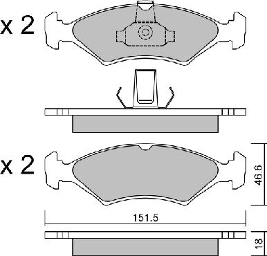 AISIN BPFO-1015 - Kit pastiglie freno, Freno a disco www.autoricambit.com