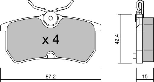 Aisin BPFO-2004 - Kit pastiglie freno, Freno a disco www.autoricambit.com