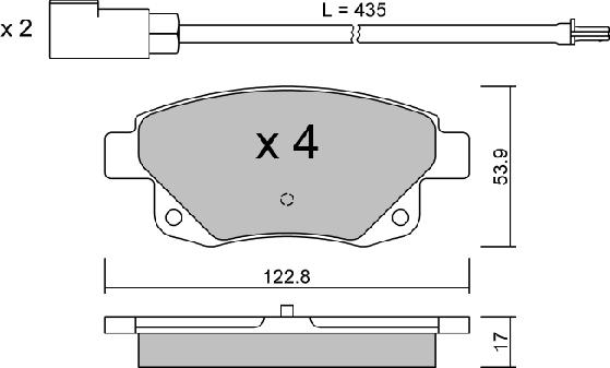 AISIN BPFO-2005 - Kit pastiglie freno, Freno a disco www.autoricambit.com