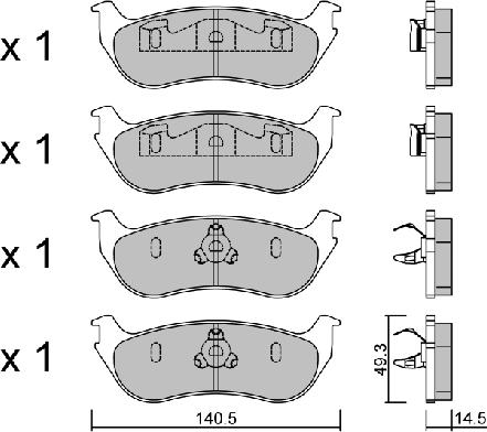 Aisin BPFO-2003 - Kit pastiglie freno, Freno a disco www.autoricambit.com