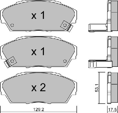 AISIN BPHO-1900 - Kit pastiglie freno, Freno a disco www.autoricambit.com