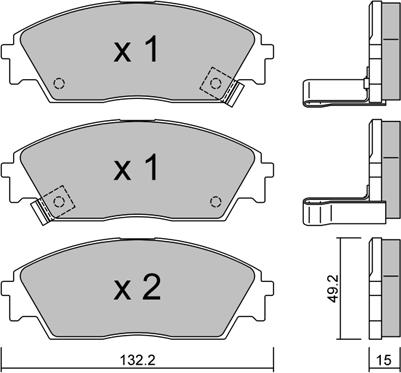 AISIN BPHO-1907 - Kit pastiglie freno, Freno a disco www.autoricambit.com