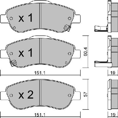 AISIN BPHO-1005 - Kit pastiglie freno, Freno a disco www.autoricambit.com