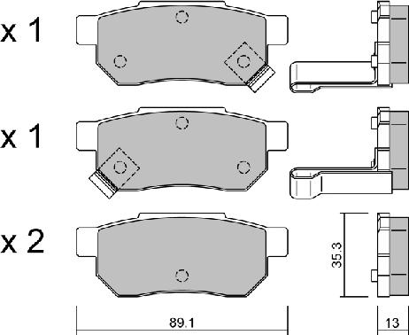 AISIN BPHO-2901 - Kit pastiglie freno, Freno a disco www.autoricambit.com