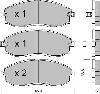 AISIN BPHY-1902 - Kit pastiglie freno, Freno a disco www.autoricambit.com