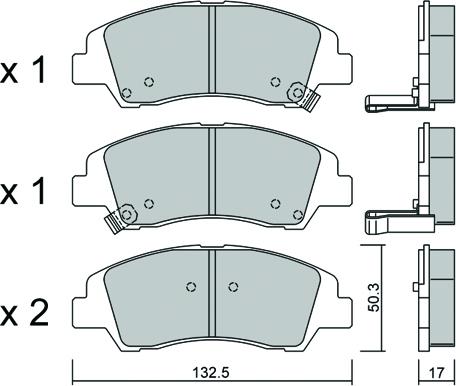 AISIN BPHY-1013 - Kit pastiglie freno, Freno a disco www.autoricambit.com