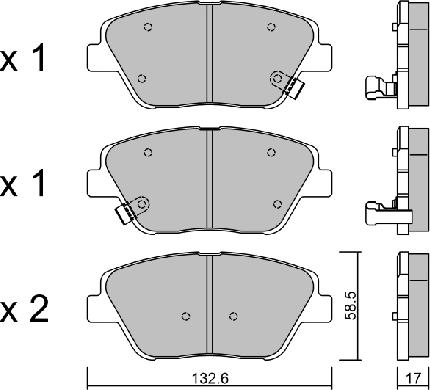 AISIN BPHY-1012 - Kit pastiglie freno, Freno a disco www.autoricambit.com