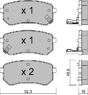 Aisin BPHY-2003 - Kit pastiglie freno, Freno a disco www.autoricambit.com